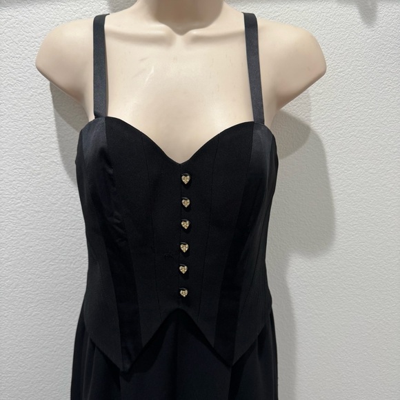 Alberto Makali Jumpsuit Black Tuxedo Sleeveless Racerback Vintage 80s Size 2 - Picture 2 of 8